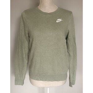 Nike Sage Green Crewneck Sweatshirt Embroidered Swoosh XS
